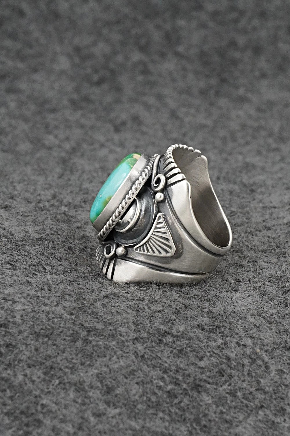 Turquoise & Sterling Silver Ring - Derrick Gordon - Size 9