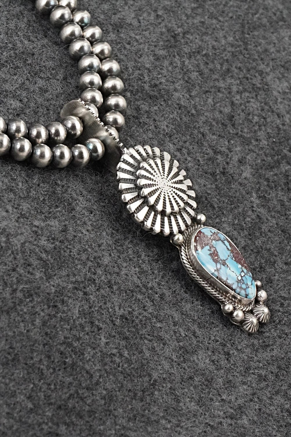 Turquoise & Sterling Silver Necklace - Tom Lewis