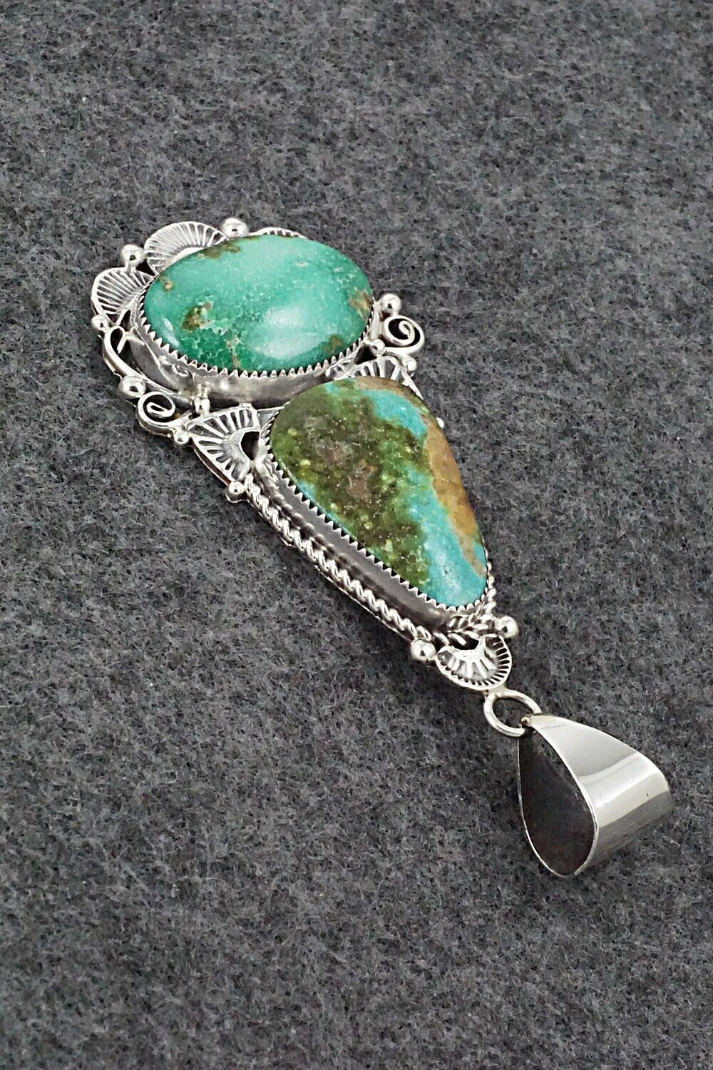 Turquoise & Sterling Silver Pendant - Anthony Brown