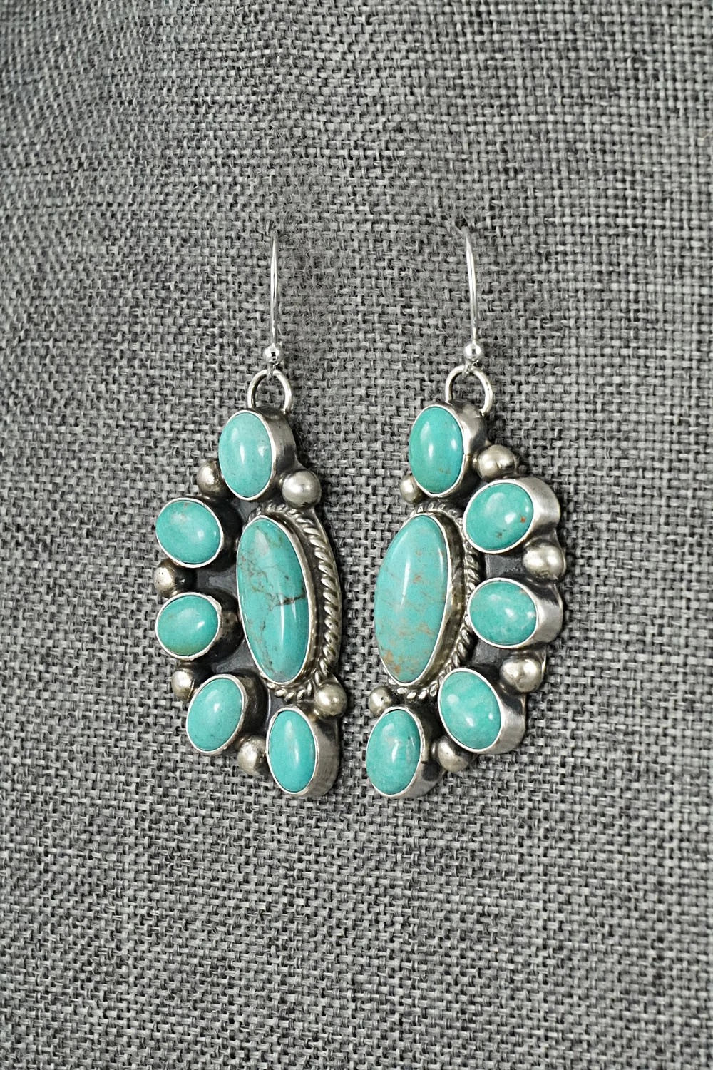 Turquoise & Sterling Silver Earrings - Kathleen Livingston