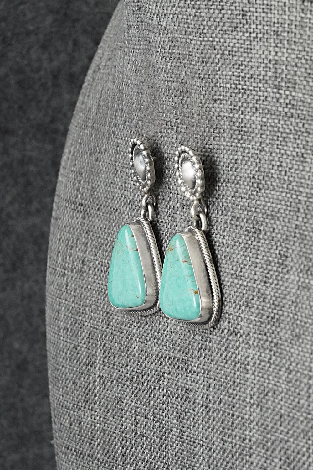 Turquoise & Sterling Silver Earrings - Darrin Livingston