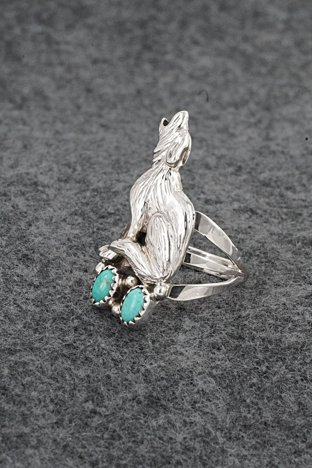 Turquoise & Sterling Silver Ring - Robert Martinez - Size 7.75