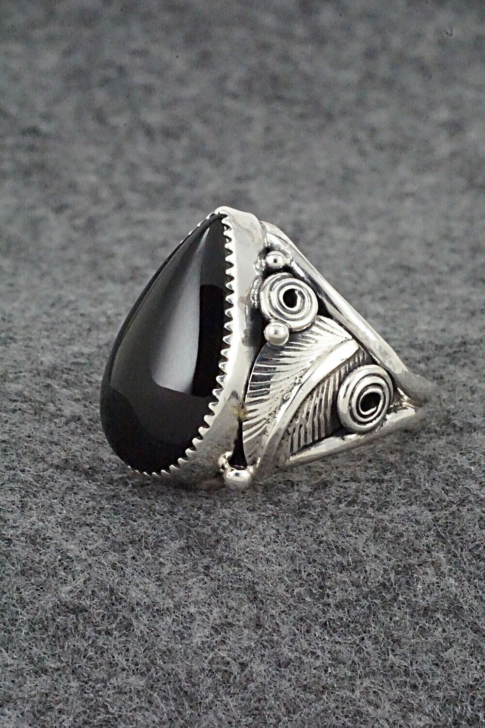 Onyx & Sterling Silver Ring - Darrell Morgan - Size 10