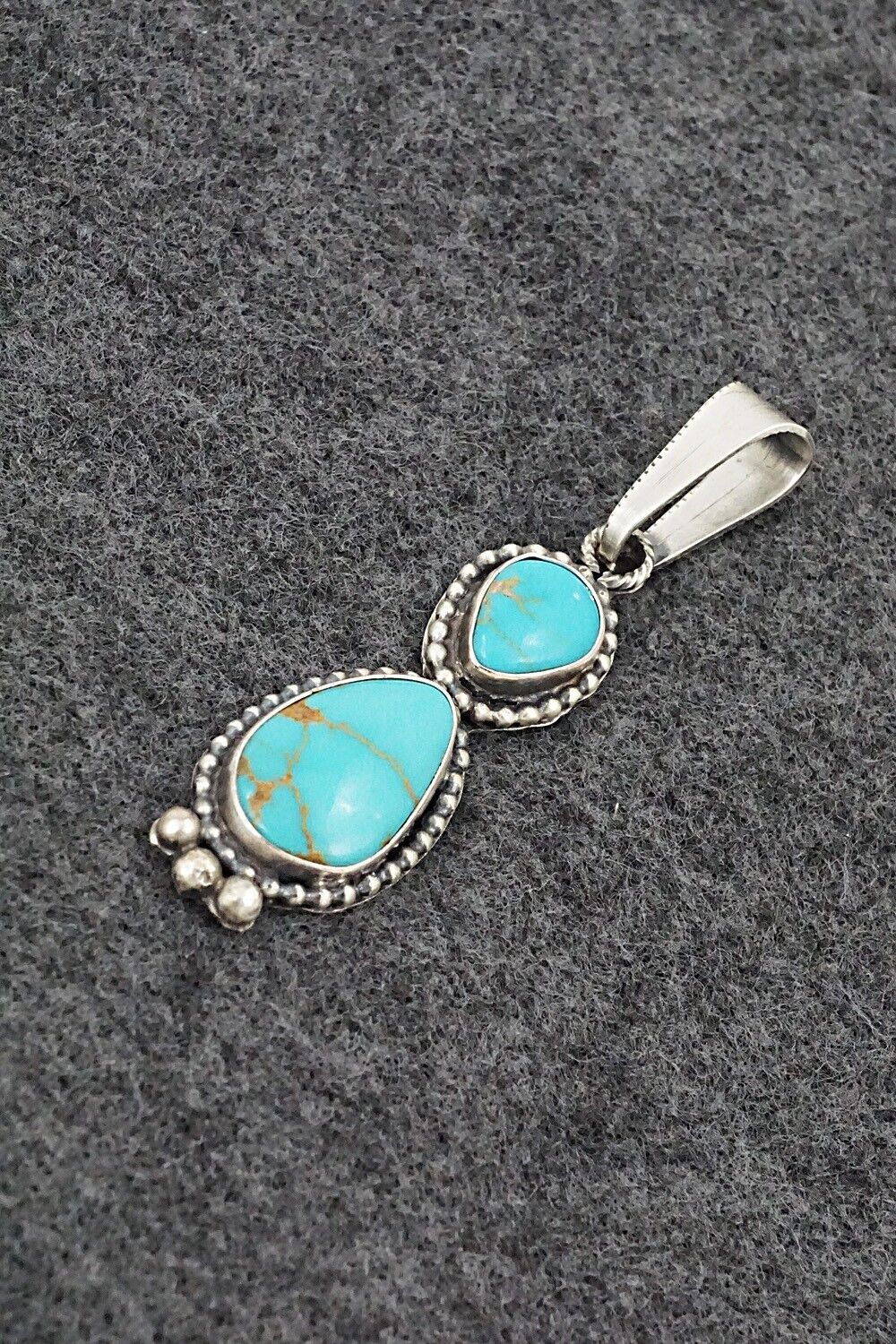 Turquoise & Sterling Silver Pendant - Jimmy Garcia