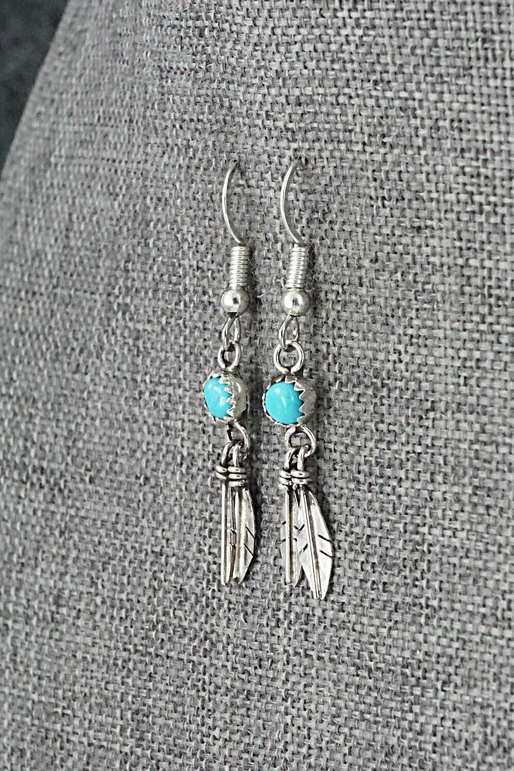 Turquoise & Sterling Silver Earrings - Cornilia Yazhe