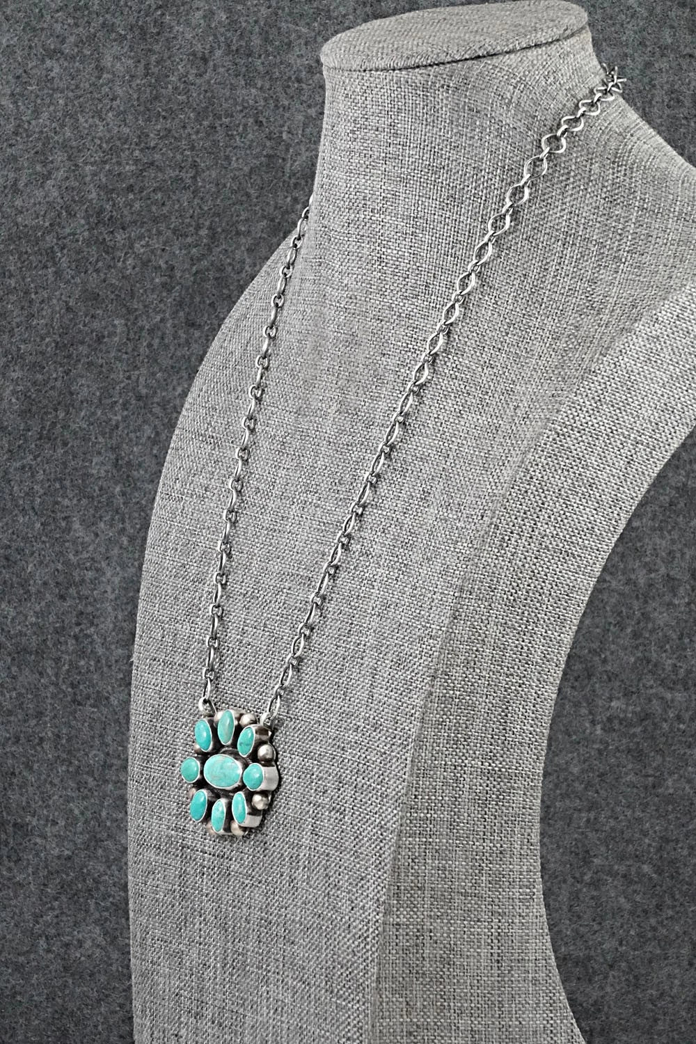 Turquoise & Sterling Silver Necklace - Kathleen Livingston