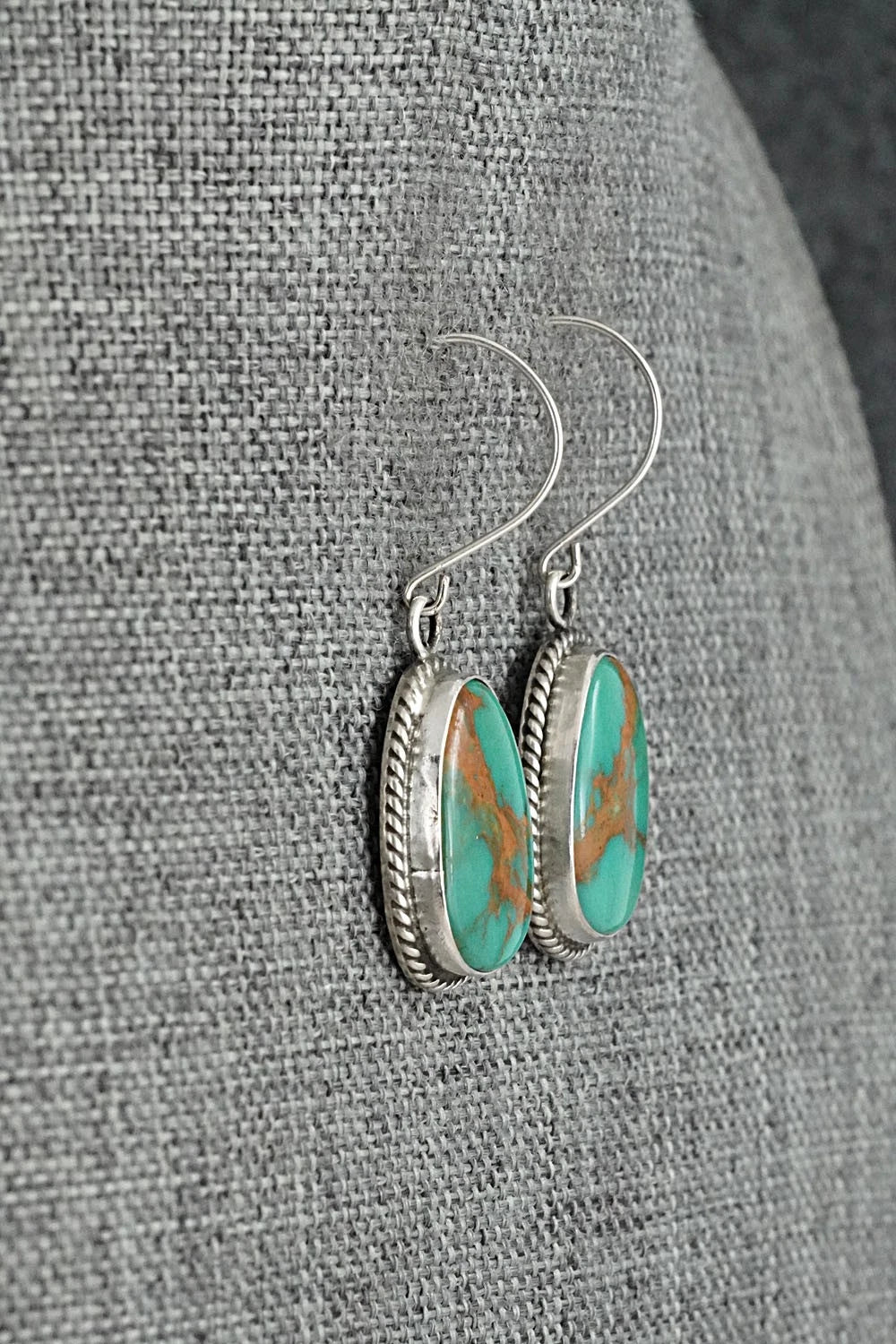 Turquoise & Sterling Silver Earrings - Rosemary Saunders