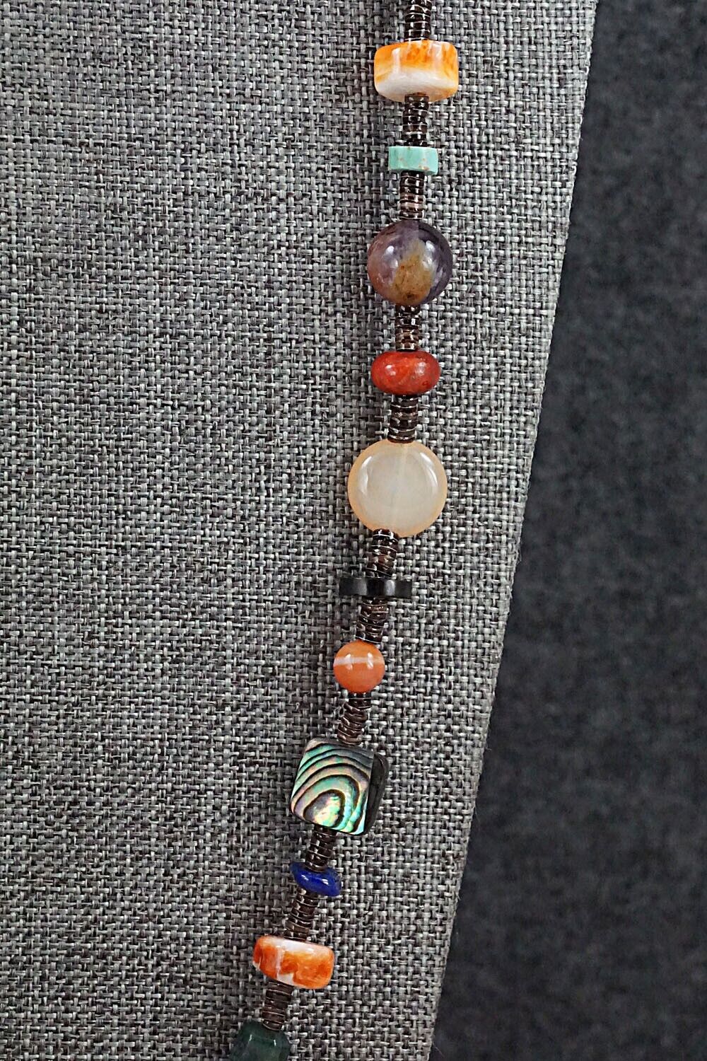 Multi-Stone and Sterling Silver Necklace - Helen Tsosie