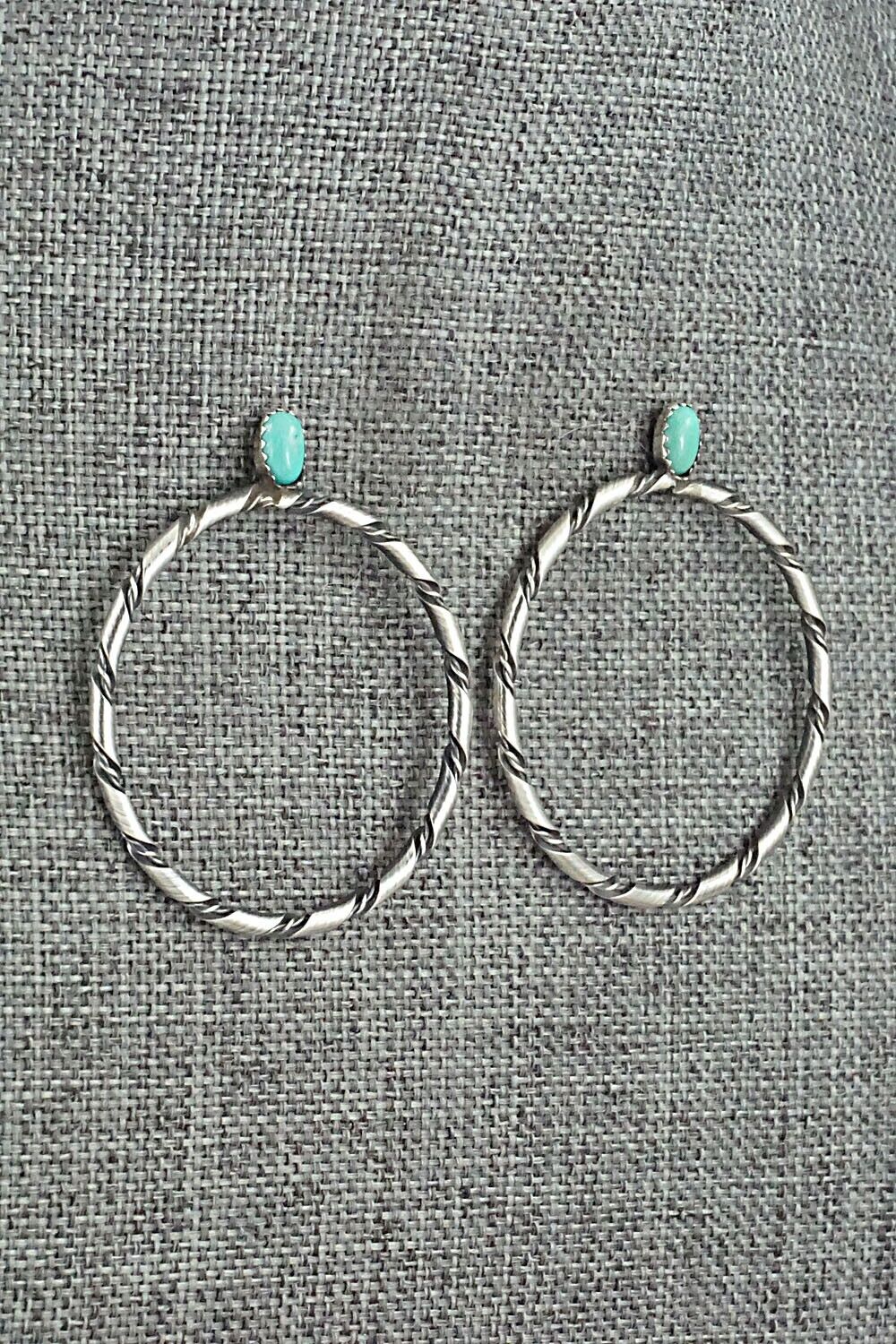Turquoise and Sterling Silver Earrings - Nashina Tsosie