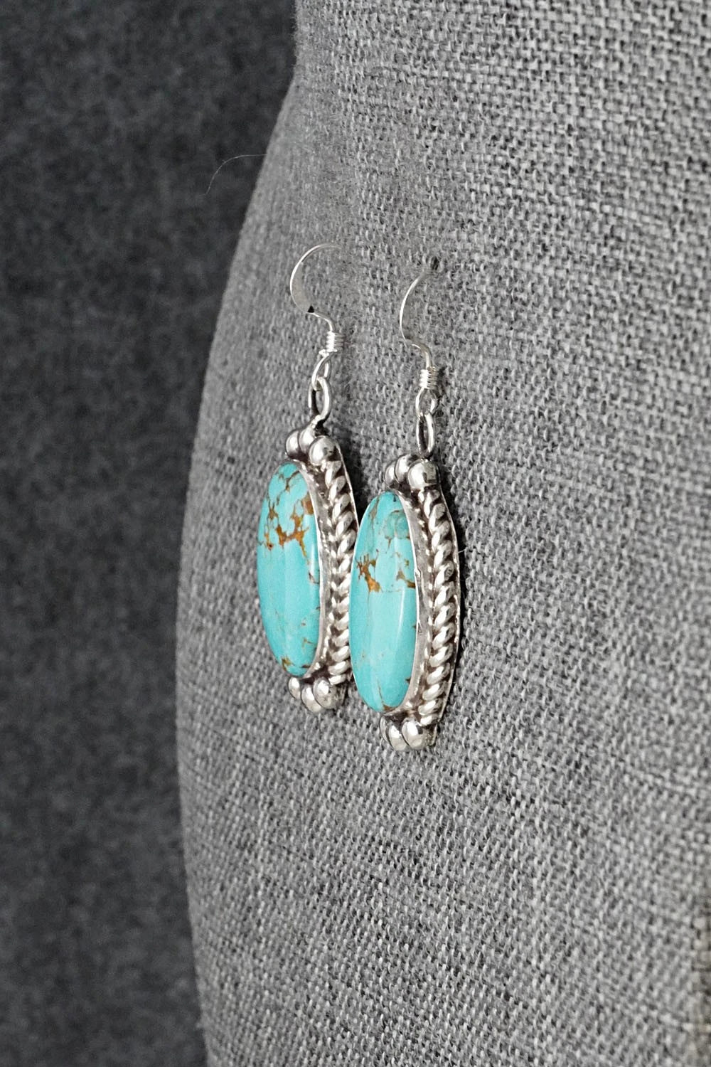 Turquoise & Sterling Silver Earrings - Antwone Brown