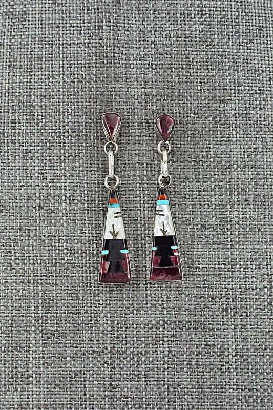 Multi-Stone Inlay & Sterling Silver Earrings - Jason Bobelu