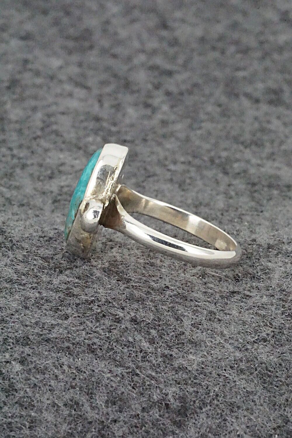 Turquoise & Sterling Silver Ring - Priscilla Reeder - Size 7.5
