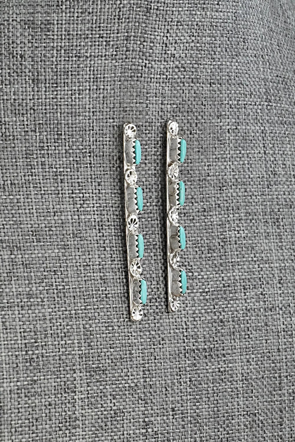 Turquoise & Sterling Silver Earrings - Murray Hannaweeka
