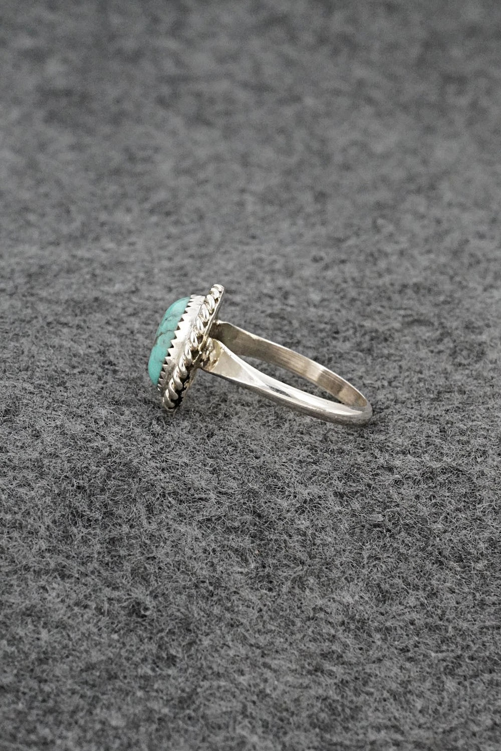 Turquoise & Sterling Silver Ring - Darius Arviso - Size 8