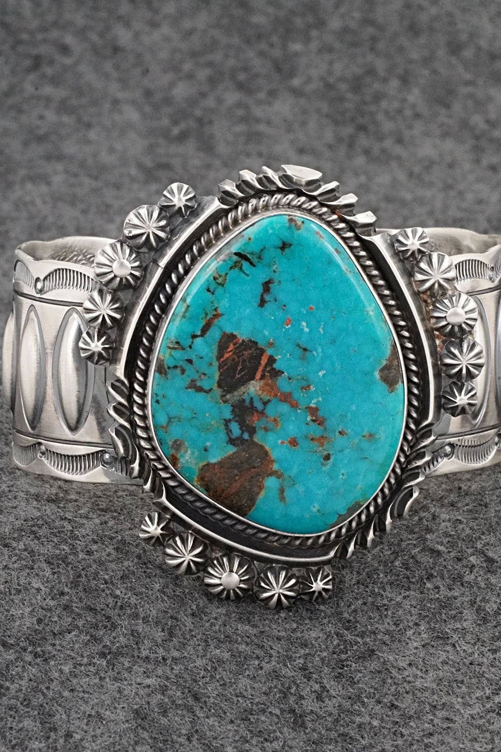 Turquoise & Sterling Silver Bracelet - Raymond Delgarito