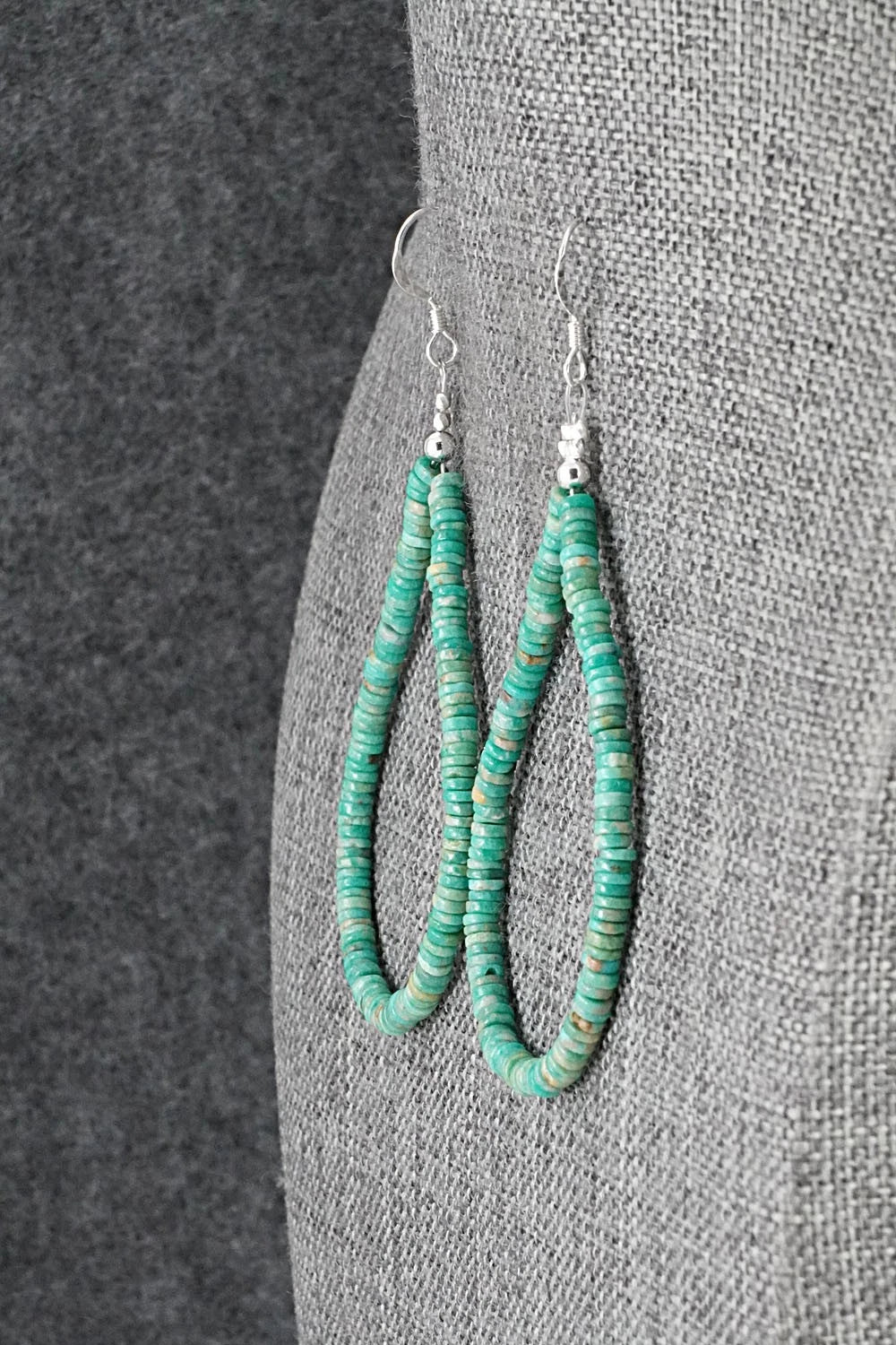 Turquoise & Sterling Silver Earrings - Doreen Jake
