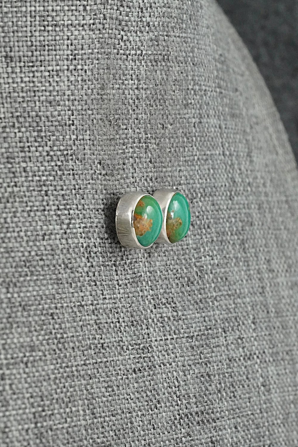 Turquoise & Sterling Silver Earrings - Rosemary Saunders