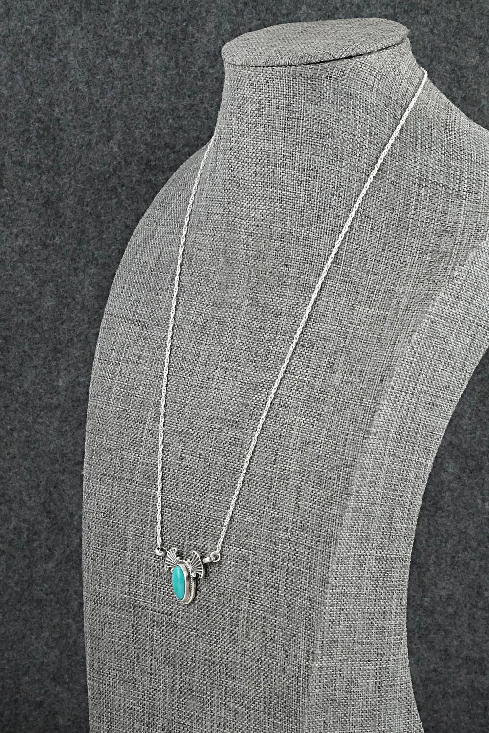 Turquoise & Sterling Silver Necklace - Verley Betone