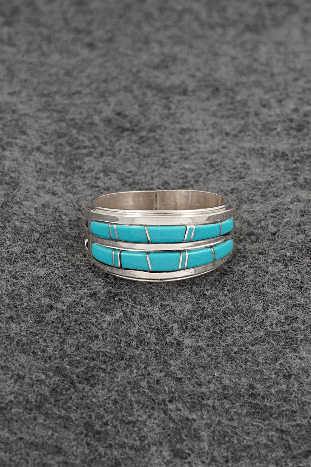 Turquoise & Sterling Silver Ring - Wilbert Muskett Jr. - Size 9.5