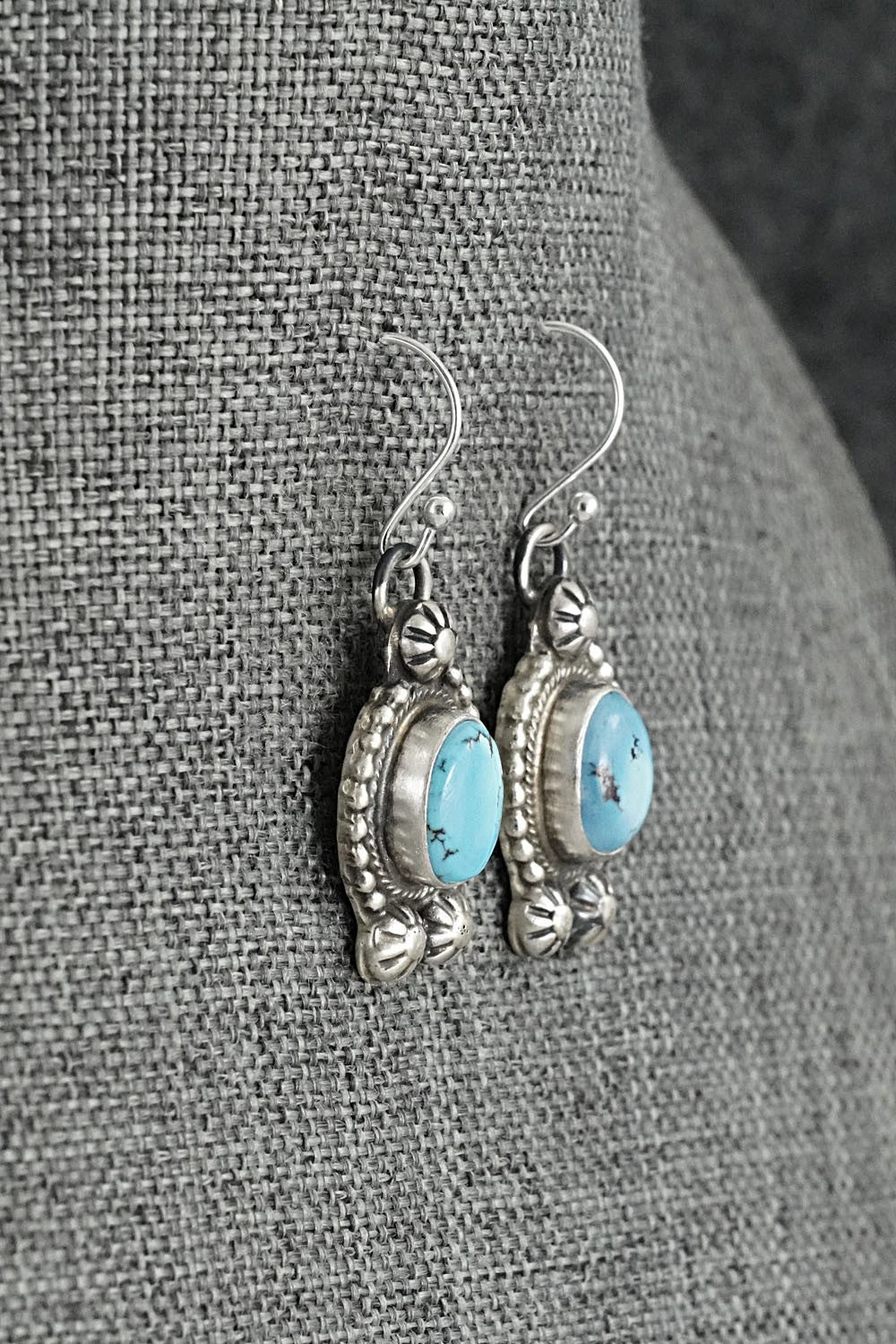 Turquoise & Sterling Silver Necklace and Earrings Set - Kathleen Livingston