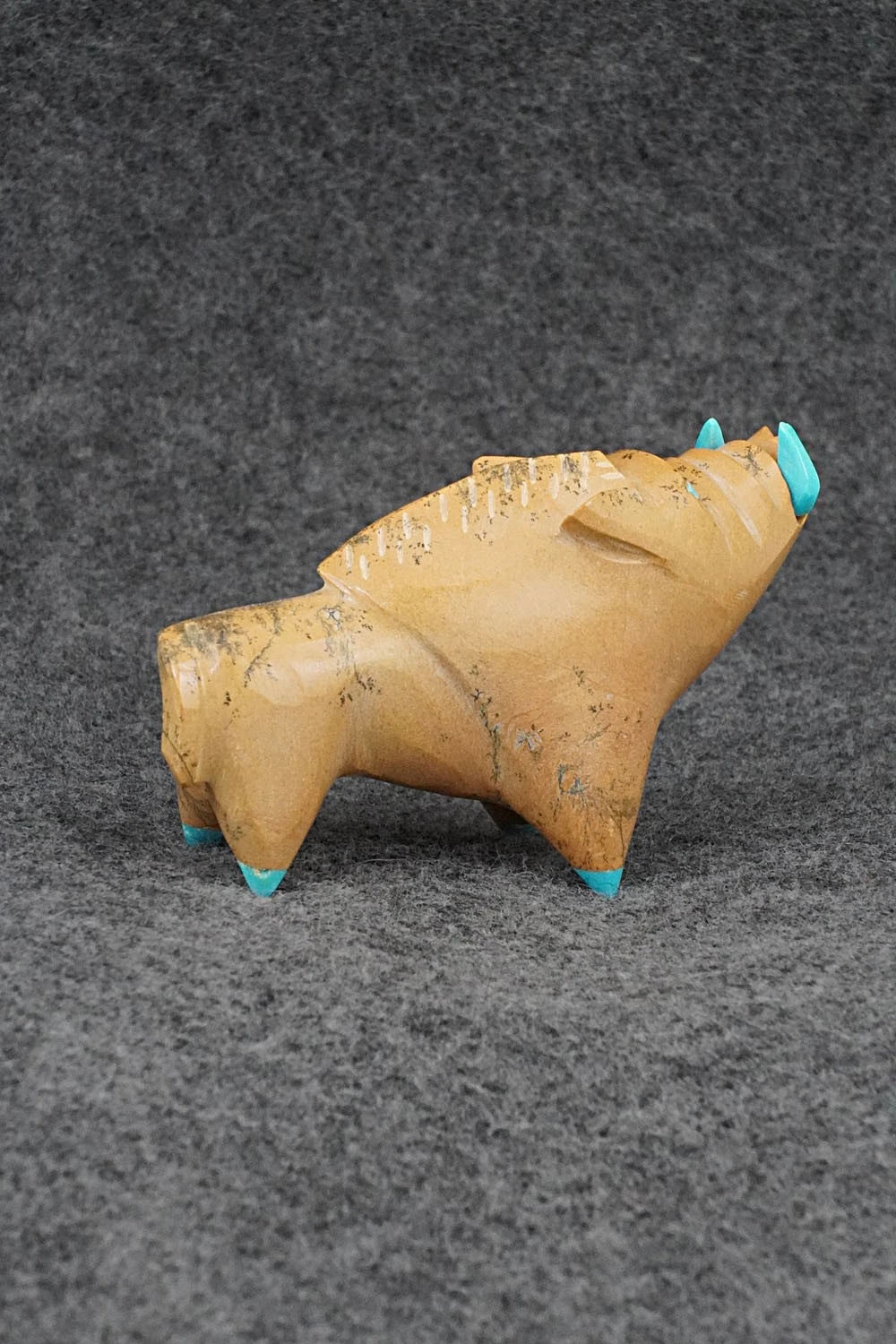 Warthog Zuni Fetish Carving - Enrike Leekya
