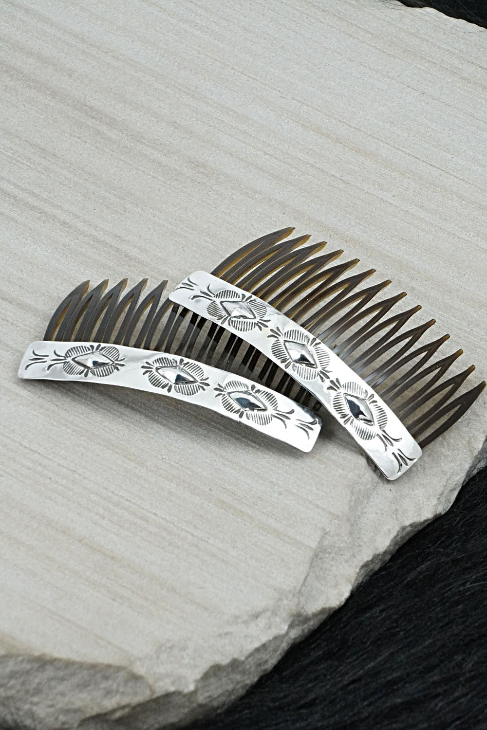 Sterling Silver Hair Combs - Bertha Begay