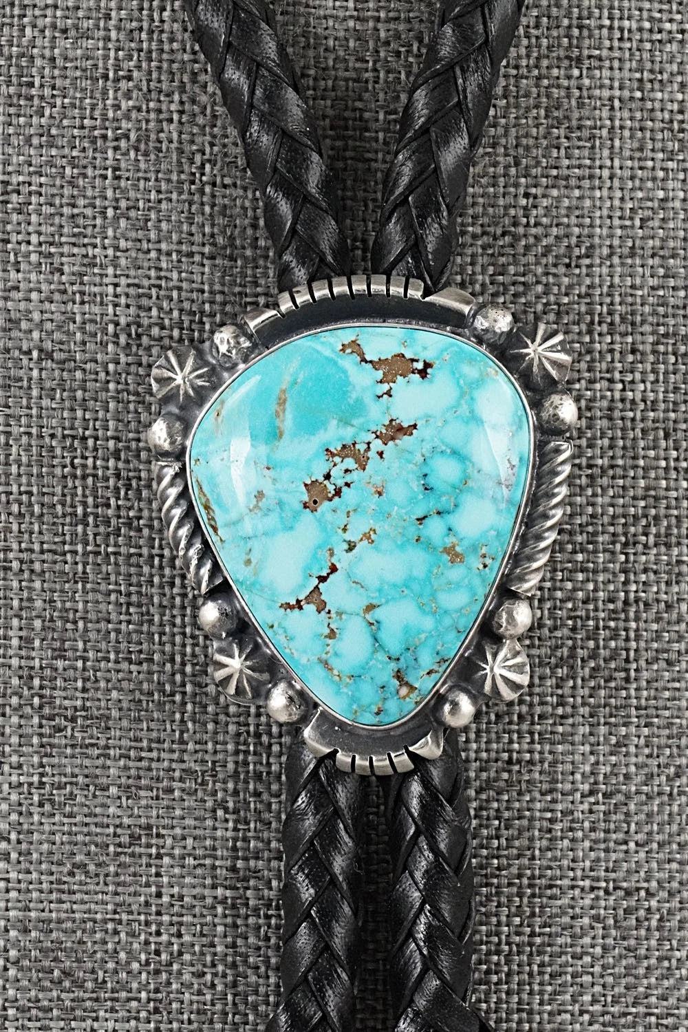 Turquoise & Sterling Silver Bolo Tie - Bob Becenti