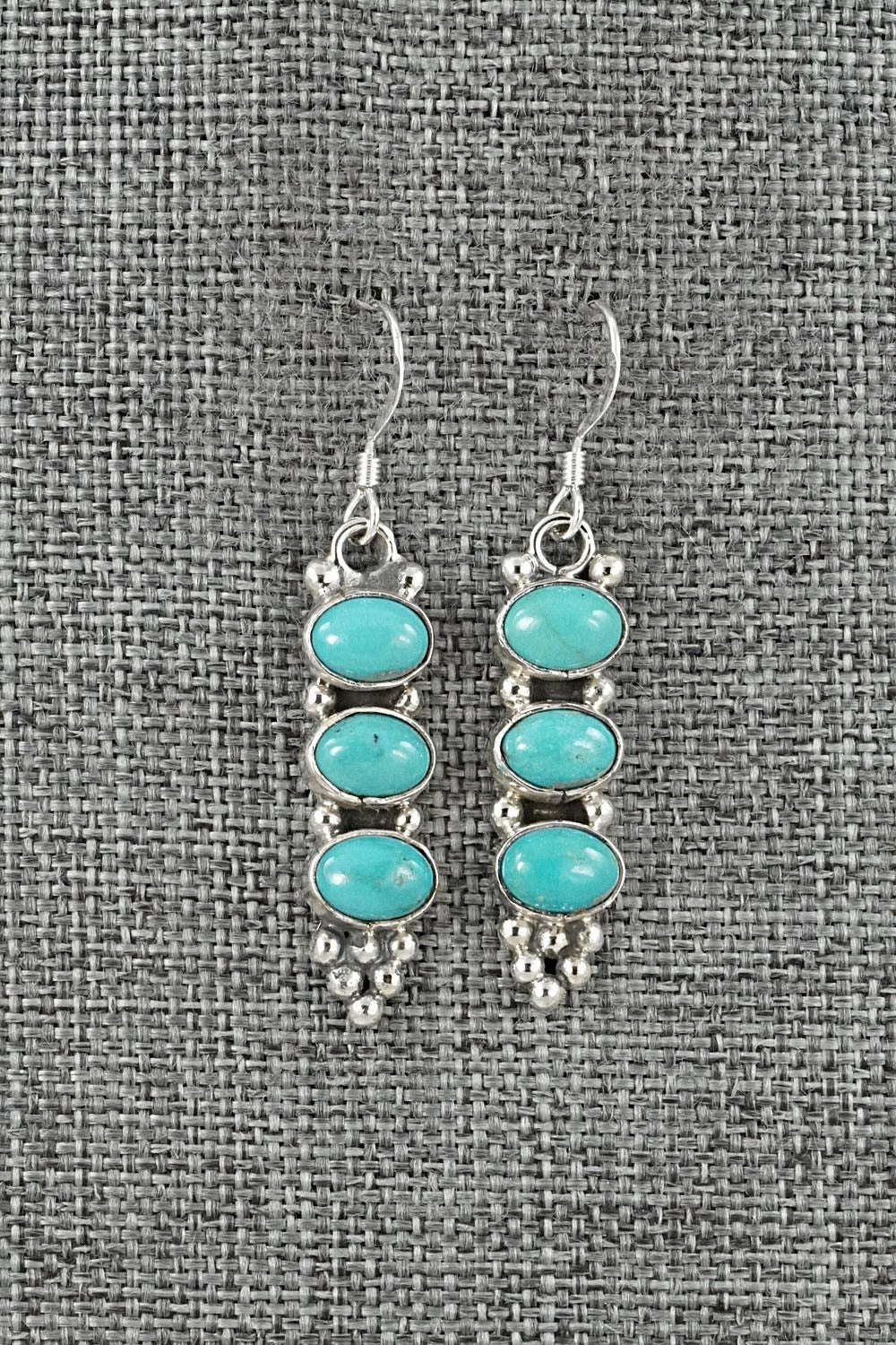 Turquoise & Sterling Silver Earrings - Gary Shorty
