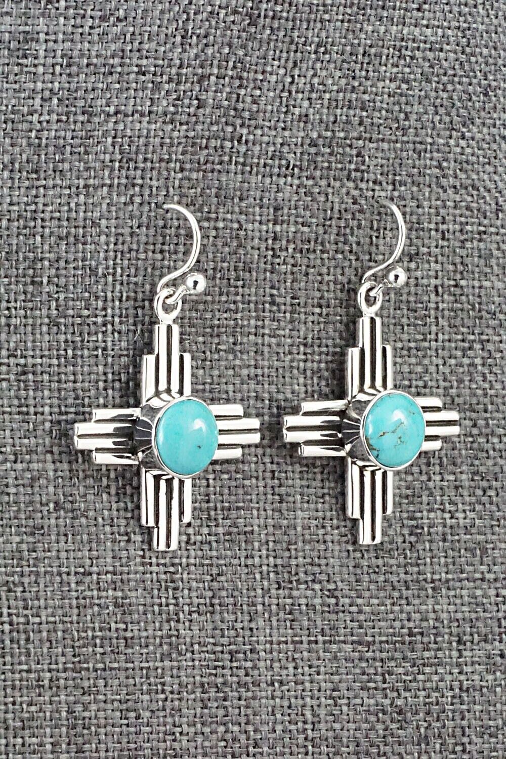 Turquoise & Sterling Silver Earrings - Raymond Coriz