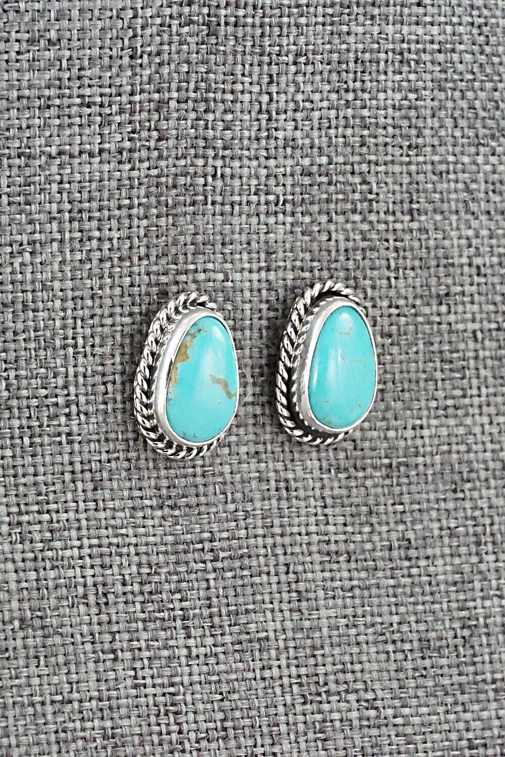 Turquoise & Sterling Silver Earrings - Marco Begaye