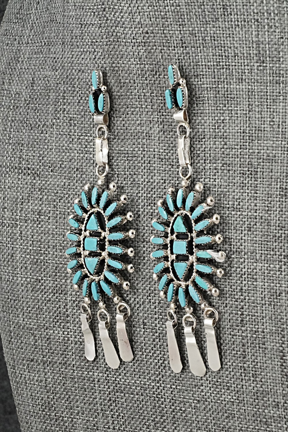 Turquoise & Sterling Silver Earrings - Evonne Hustito