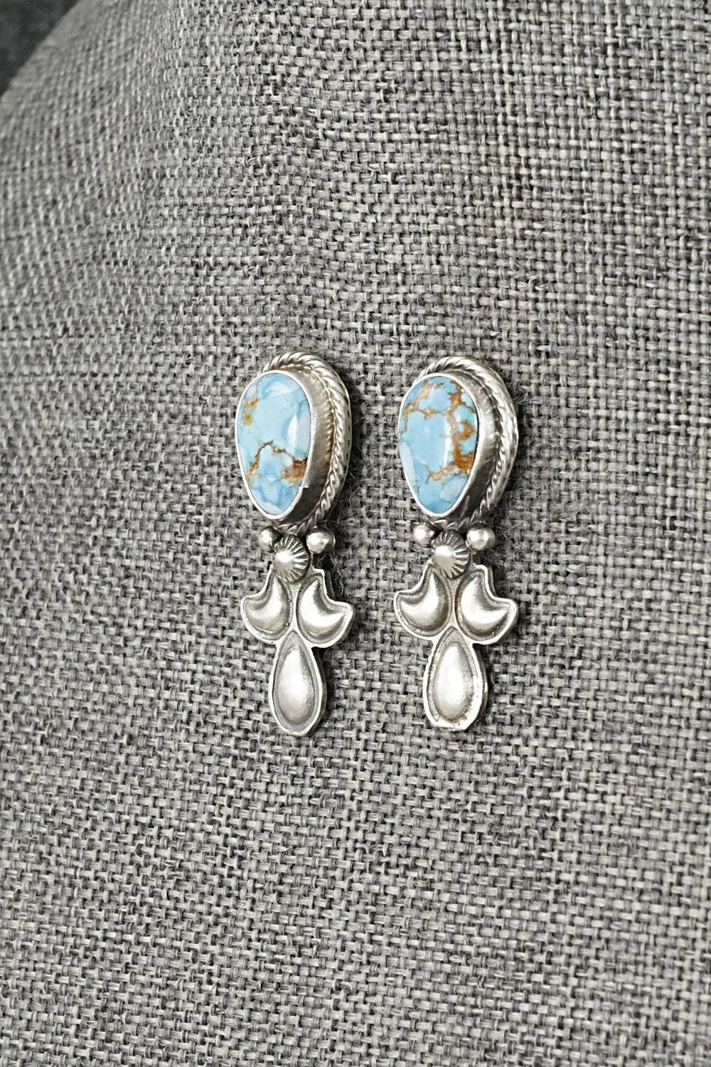 Turquoise & Sterling Silver Squash Blossom Set - Adrienne Gordon