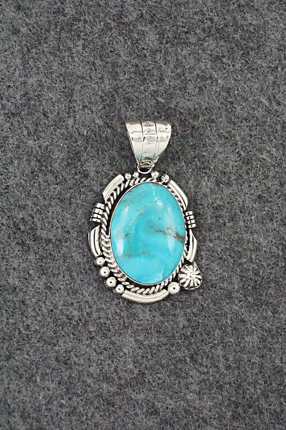 Turquoise & Sterling Silver Pendant - Charlene Yazzie