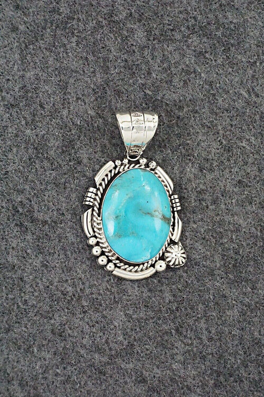 Turquoise & Sterling Silver Pendant - Charlene Yazzie