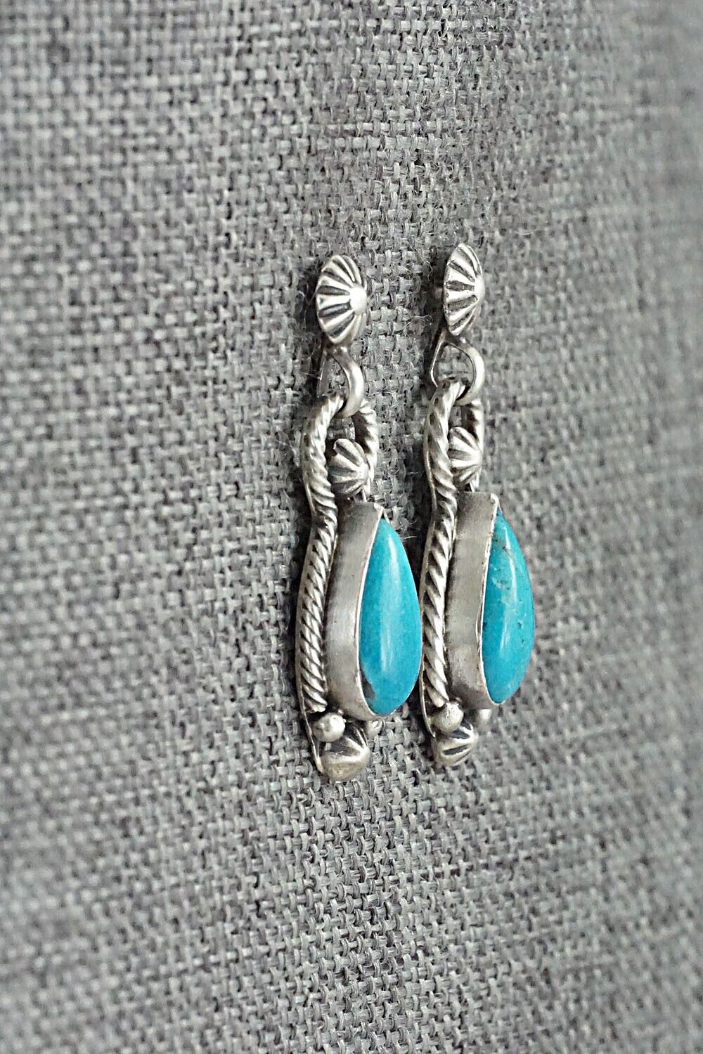 Turquoise & Sterling Silver Earrings - Verley Betone