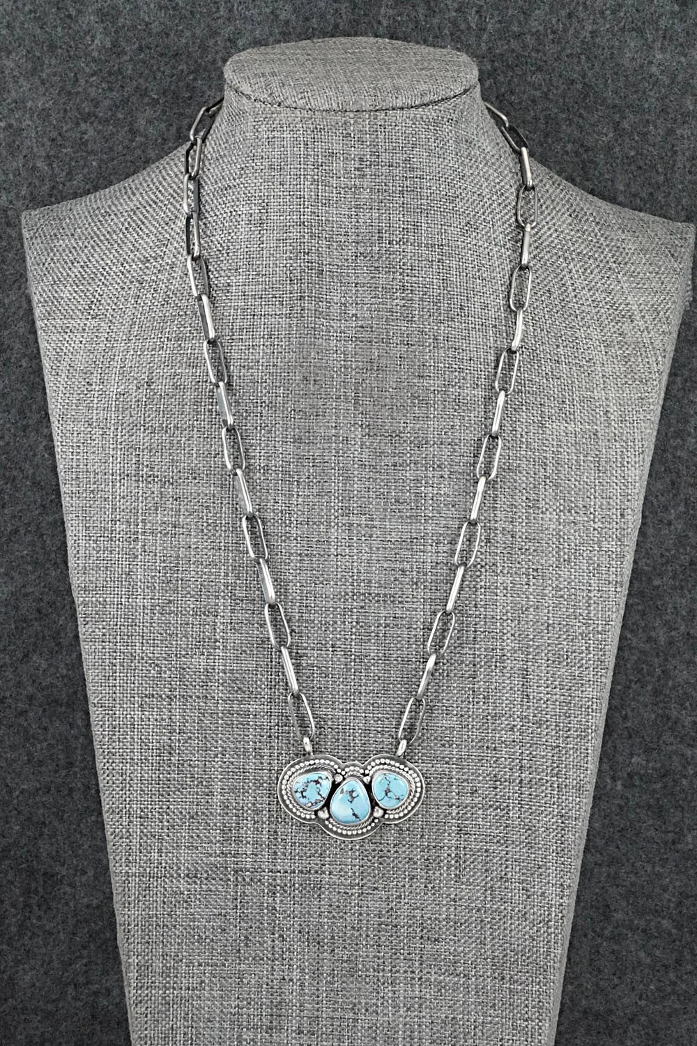Turquoise & Sterling Silver Necklace - Darrin Livingston