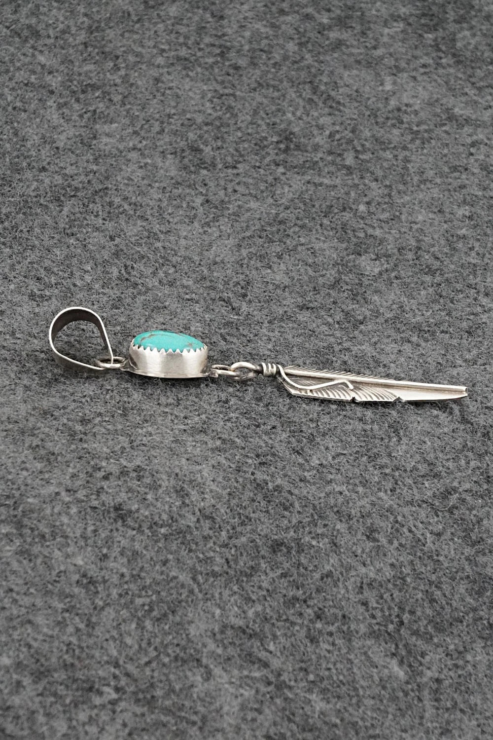 Turquoise & Sterling Silver Pendant - Chris Charley