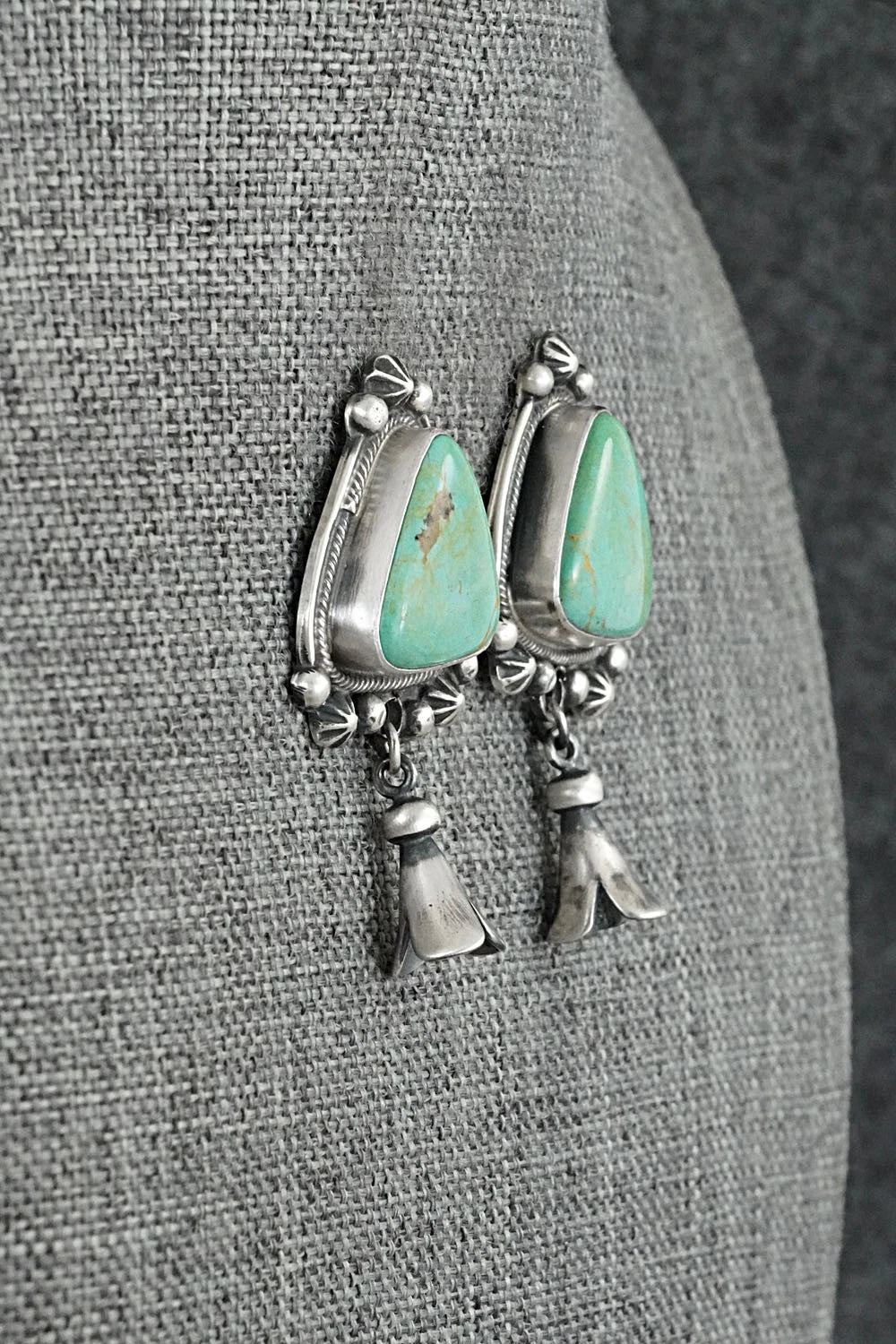Turquoise & Sterling Silver Earrings - Bobby Johnson