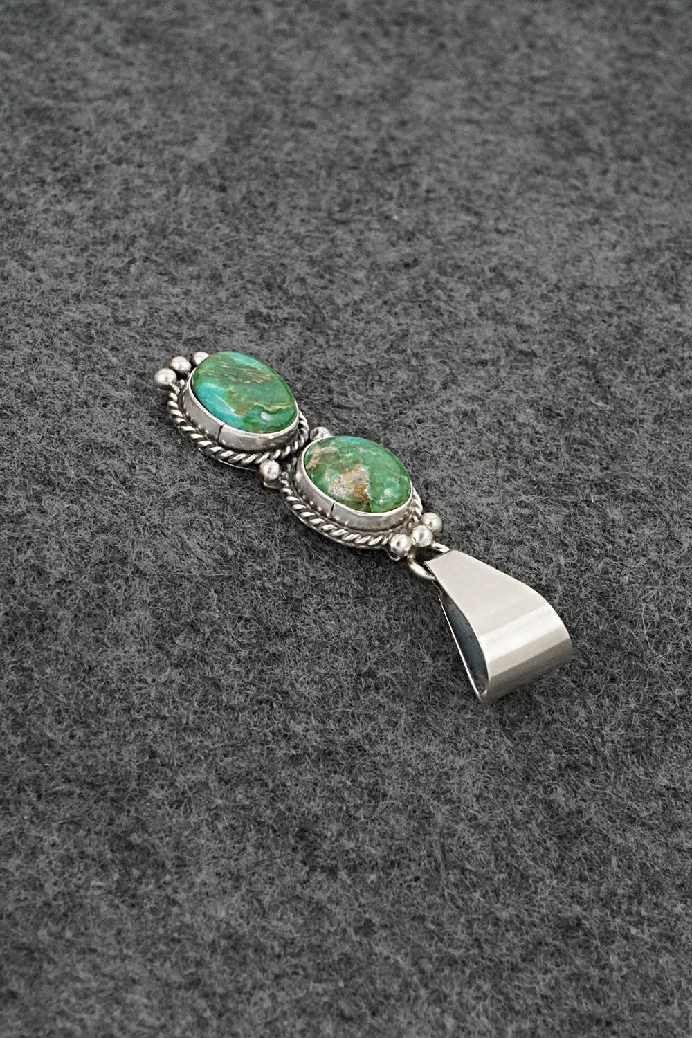 Turquoise & Sterling Silver Pendant - Rena Begay
