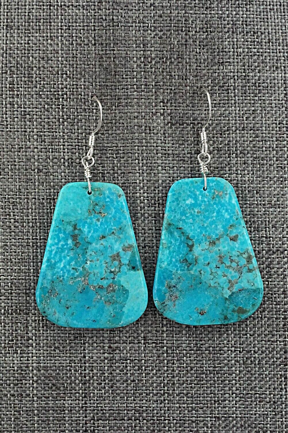 Turquoise & Sterling Silver Earrings - Lupe Lovato
