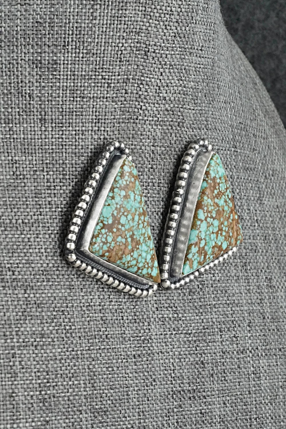 Turquoise & Sterling Silver Necklace and Earrings Set - Darrin Livingston