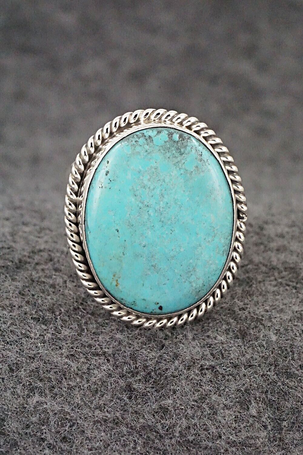 Turquoise & Sterling Silver Ring - Jeanette Saunders - Size 11.75