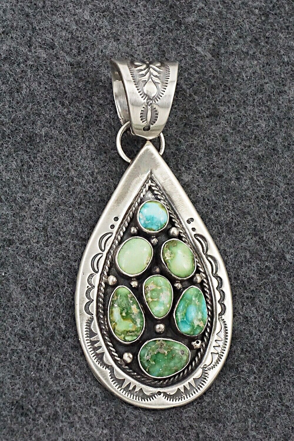 Turquoise & Sterling Silver Pendant - Samuel Yellowhair