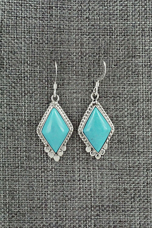 Turquoise & Sterling Silver Earrings - Gary Shorty