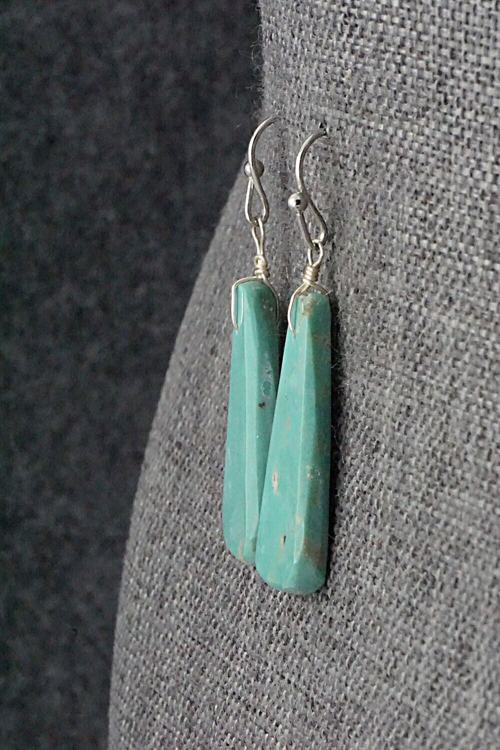 Turquoise & Sterling Silver Earrings - Joe Garcia