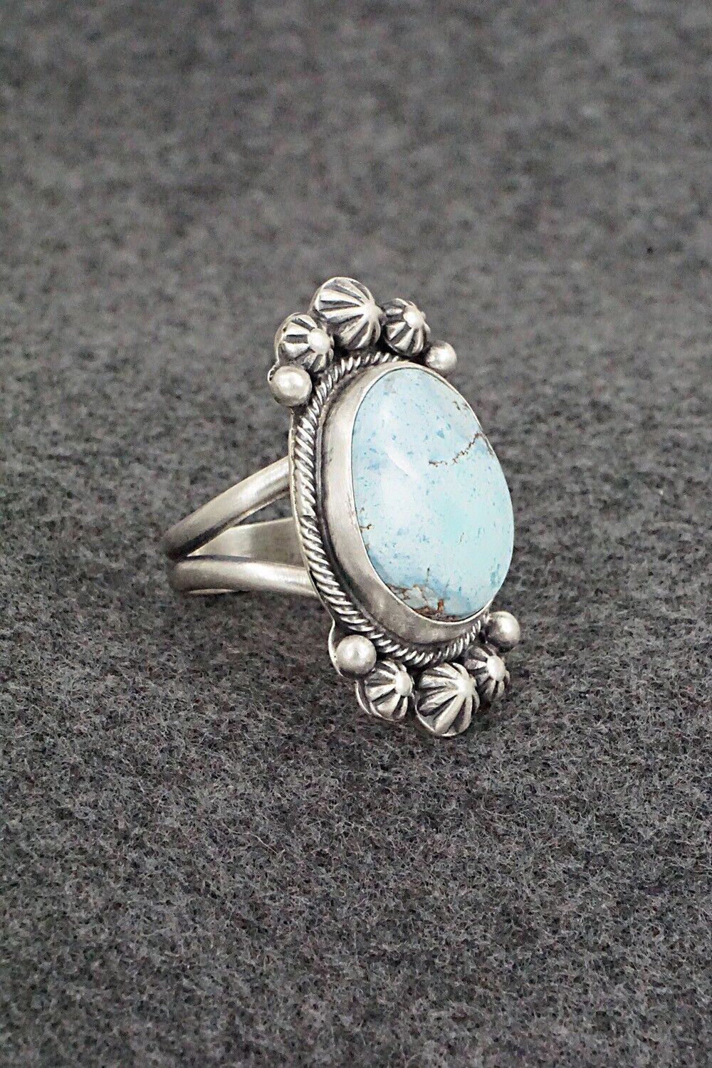 Turquoise & Sterling Silver Ring - Bobby Johnson - Size 9