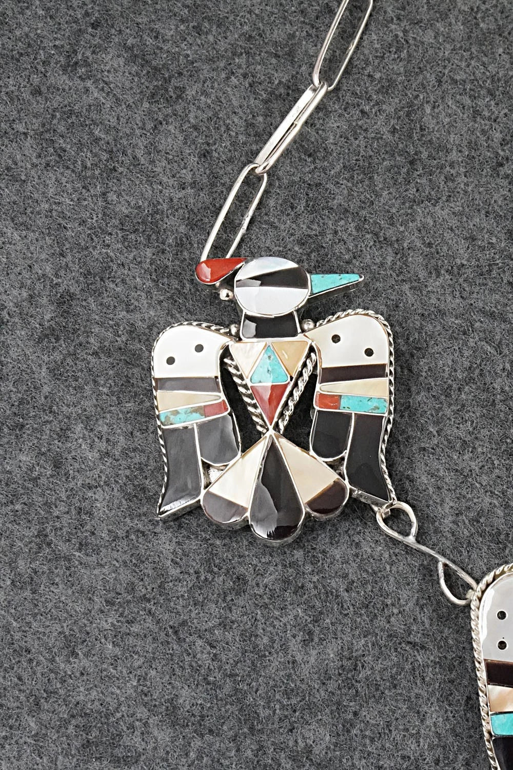 Multi-Stone & Sterling Silver Inlay Necklace Set - Corraine Shack