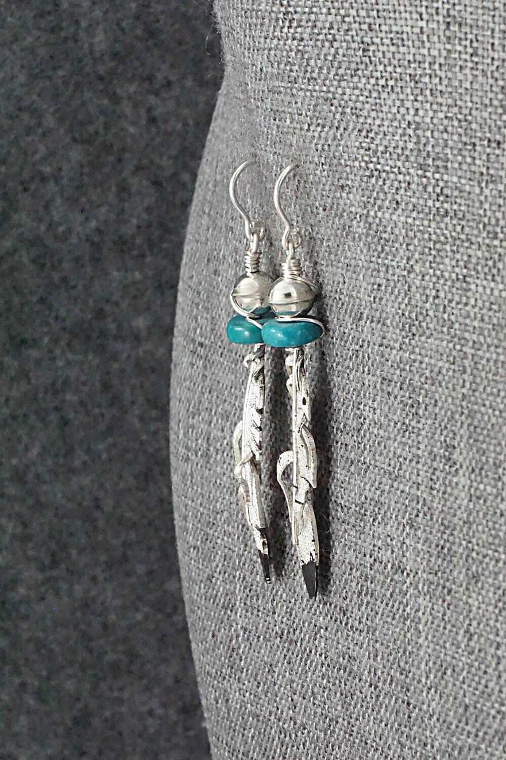 Turquoise & Sterling Silver Earrings - Ernest Rangel