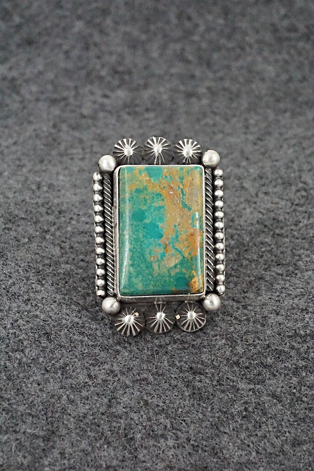 Turquoise & Sterling Silver Ring - Michael Calladitto - Size 8