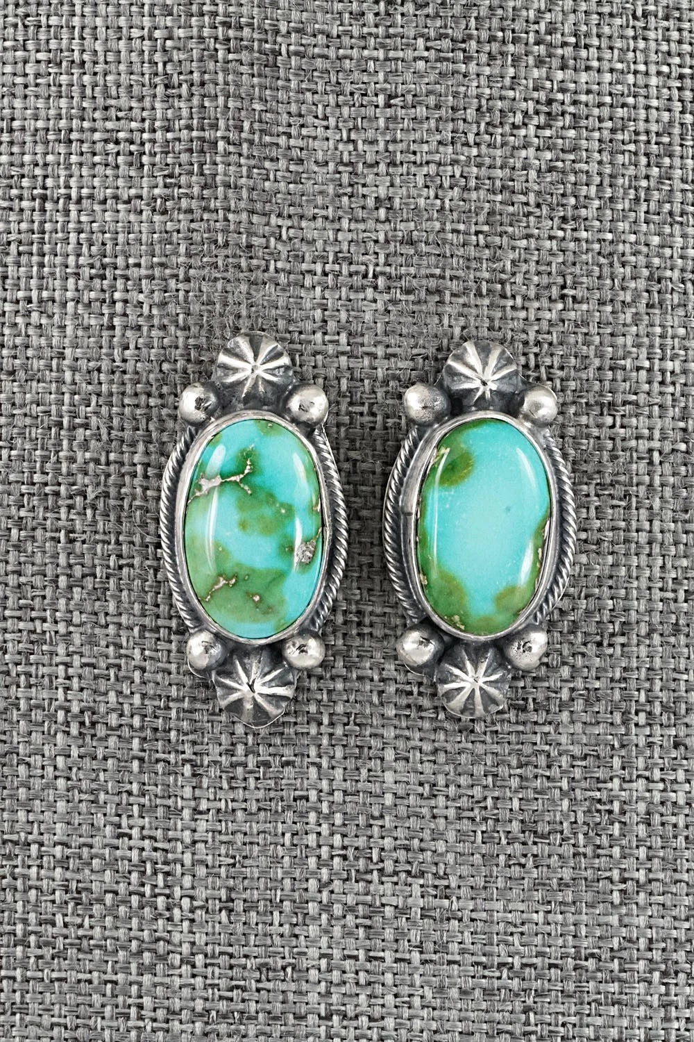 Turquoise & Sterling Silver Squash Blossom Set - Bob Becenti